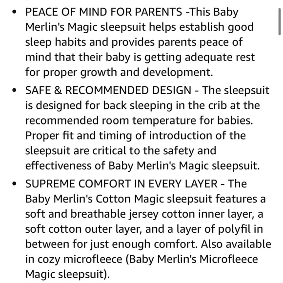 Magic Merlin sleep Suit- Small - Picture 6 of 7